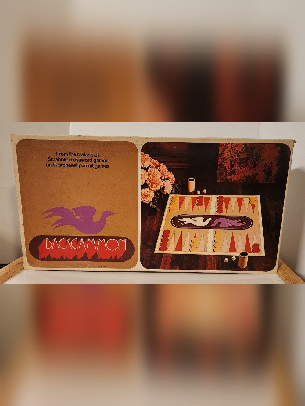 Vintage 1975 Selchow & Righter Backgammon Board Game Complete Set Wood Pieces - Picture 1 of 6